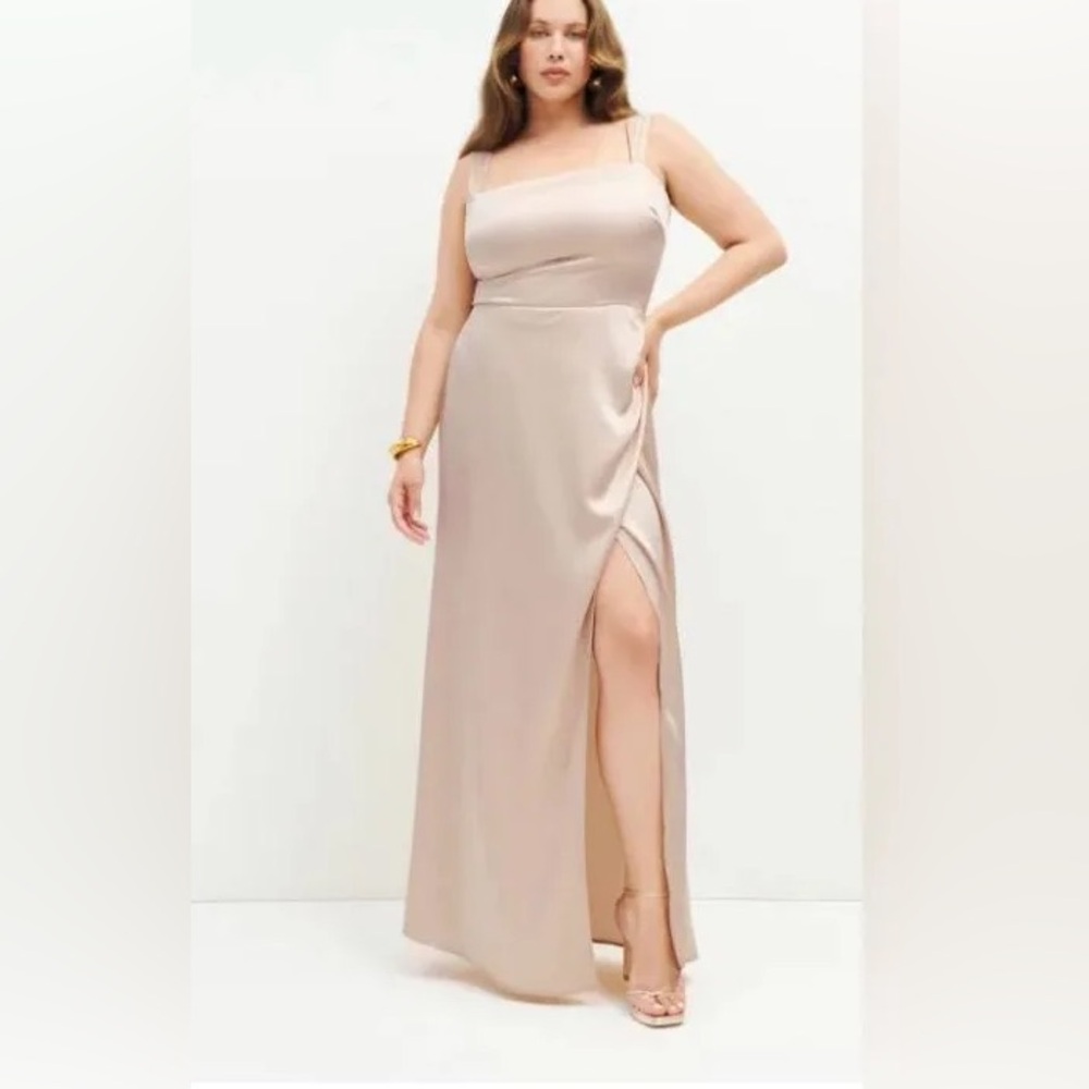 Reformation Beige Maxi Dress